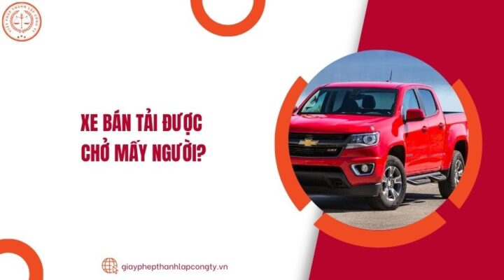 Xe bán tải được chở mấy người